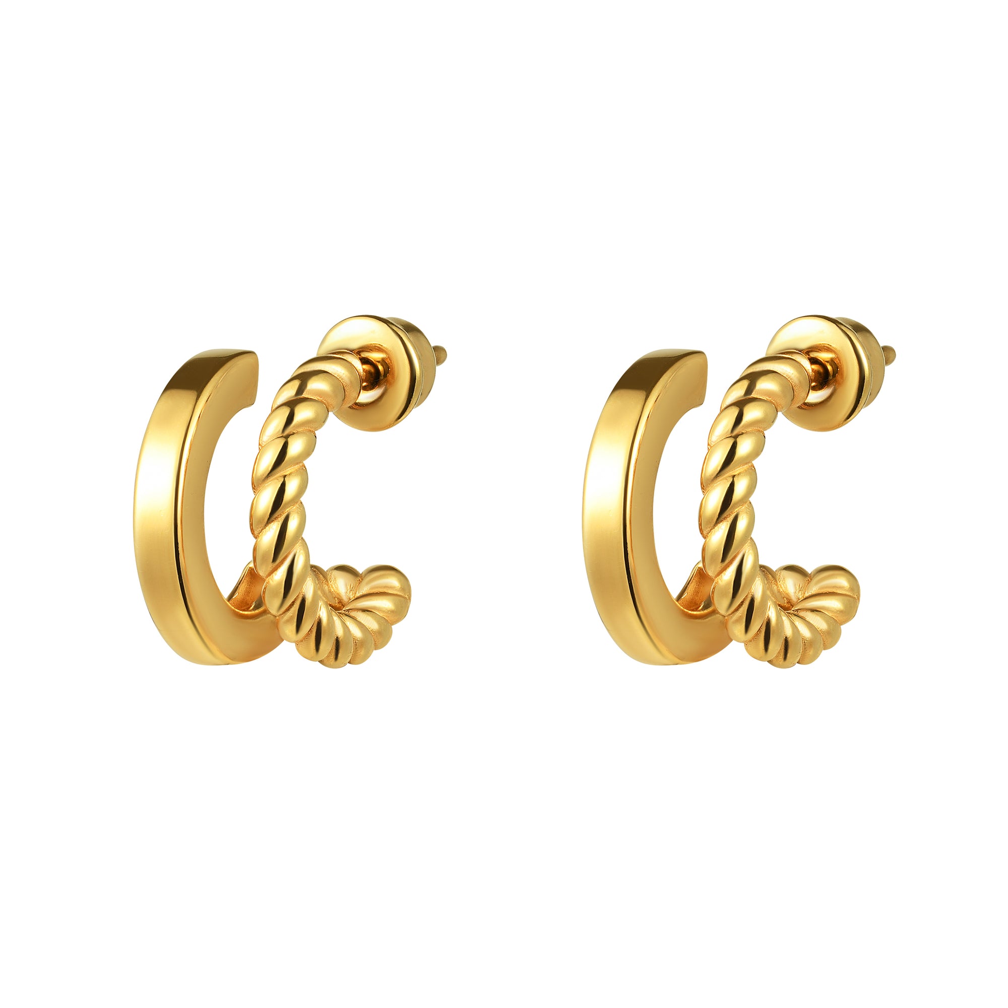 Earrings 'Double Secret' – Gold