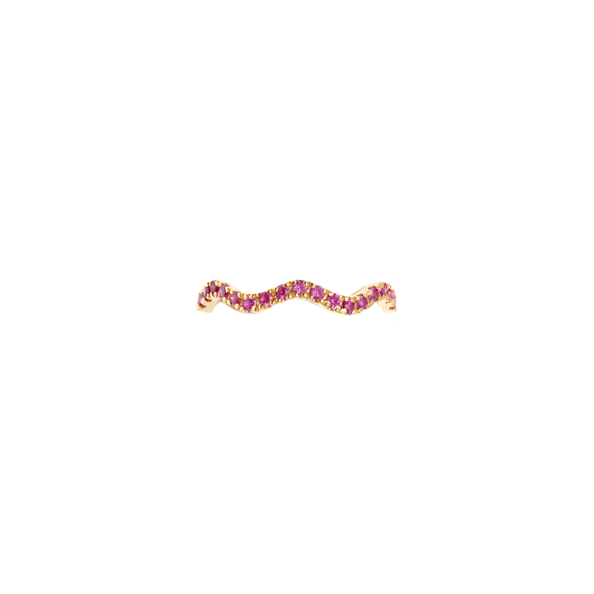 Ring 'Wave Pave' – Fuchsia