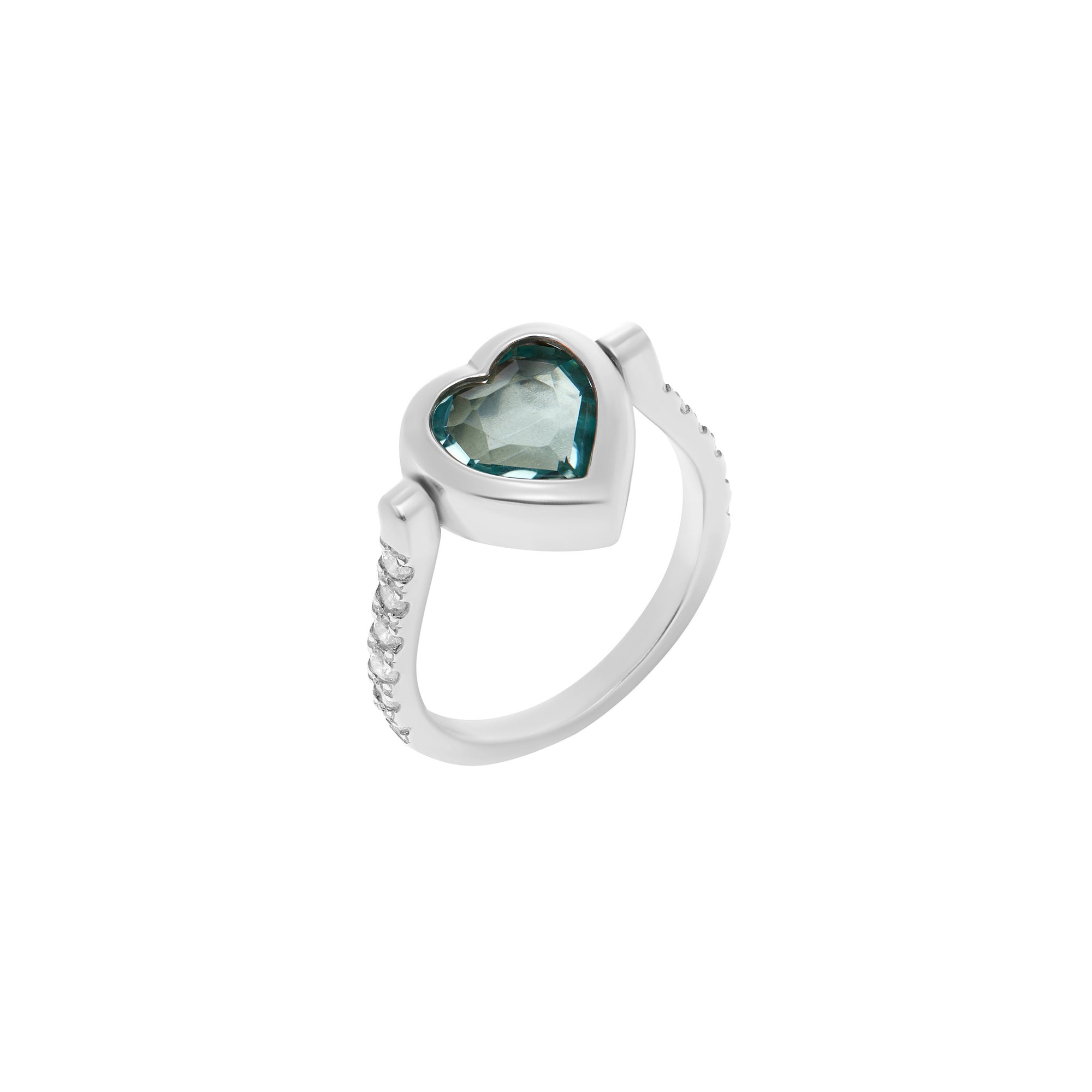 Ring 'Eddy Heart' – Aquamarine