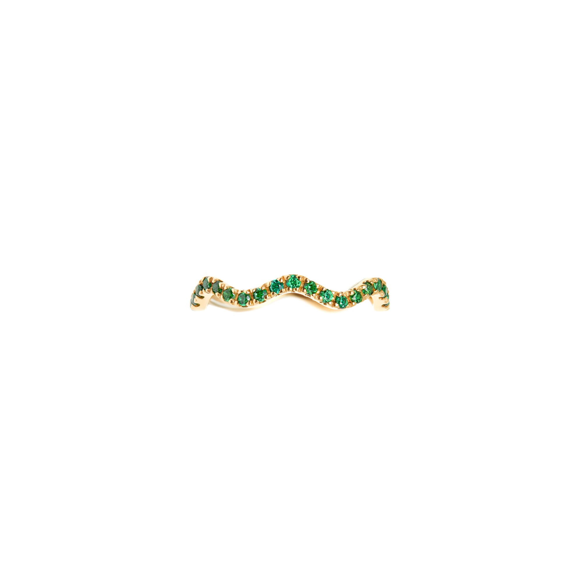 Ring 'Wave Pave' – Green