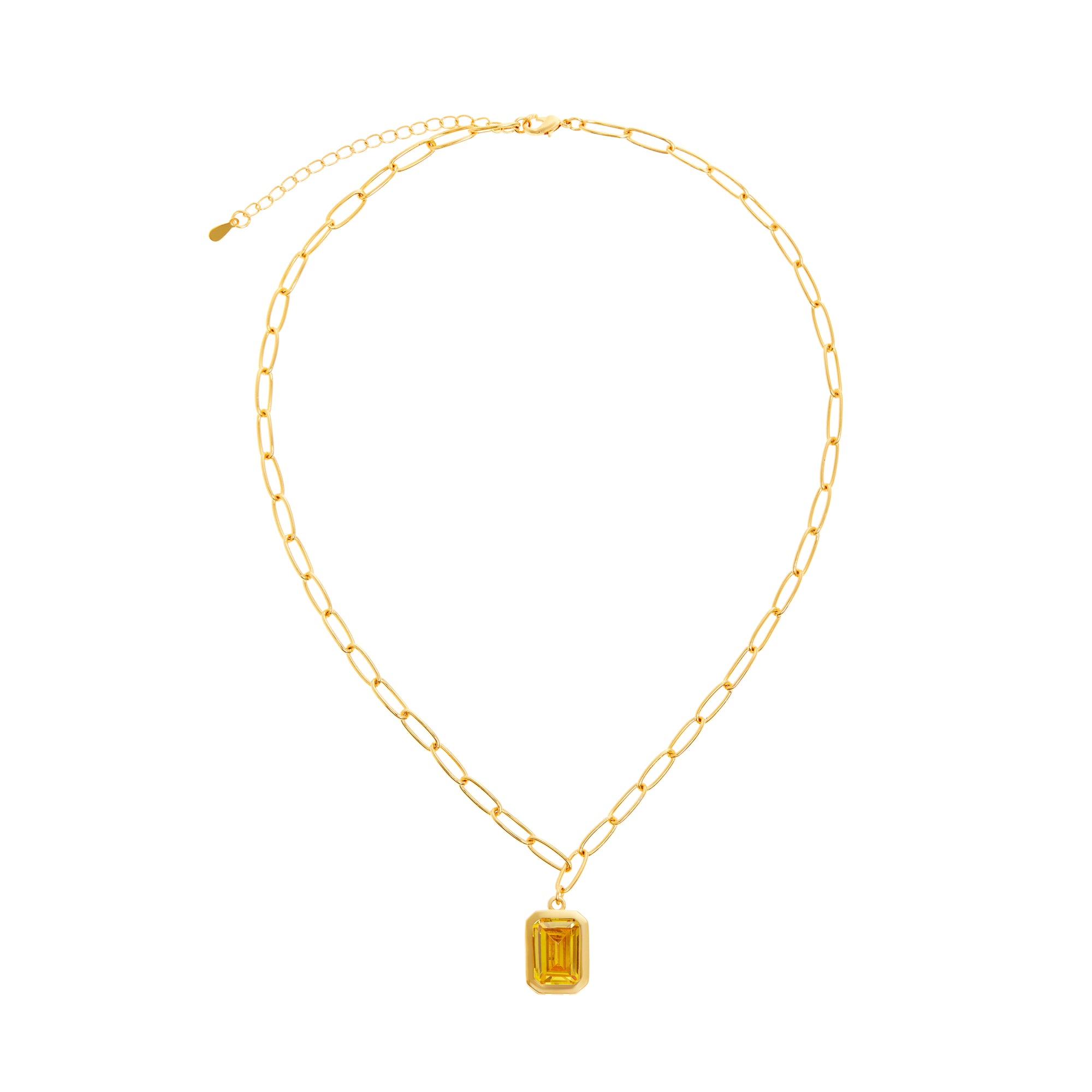 Necklace 'Piped Edge' – Yellow