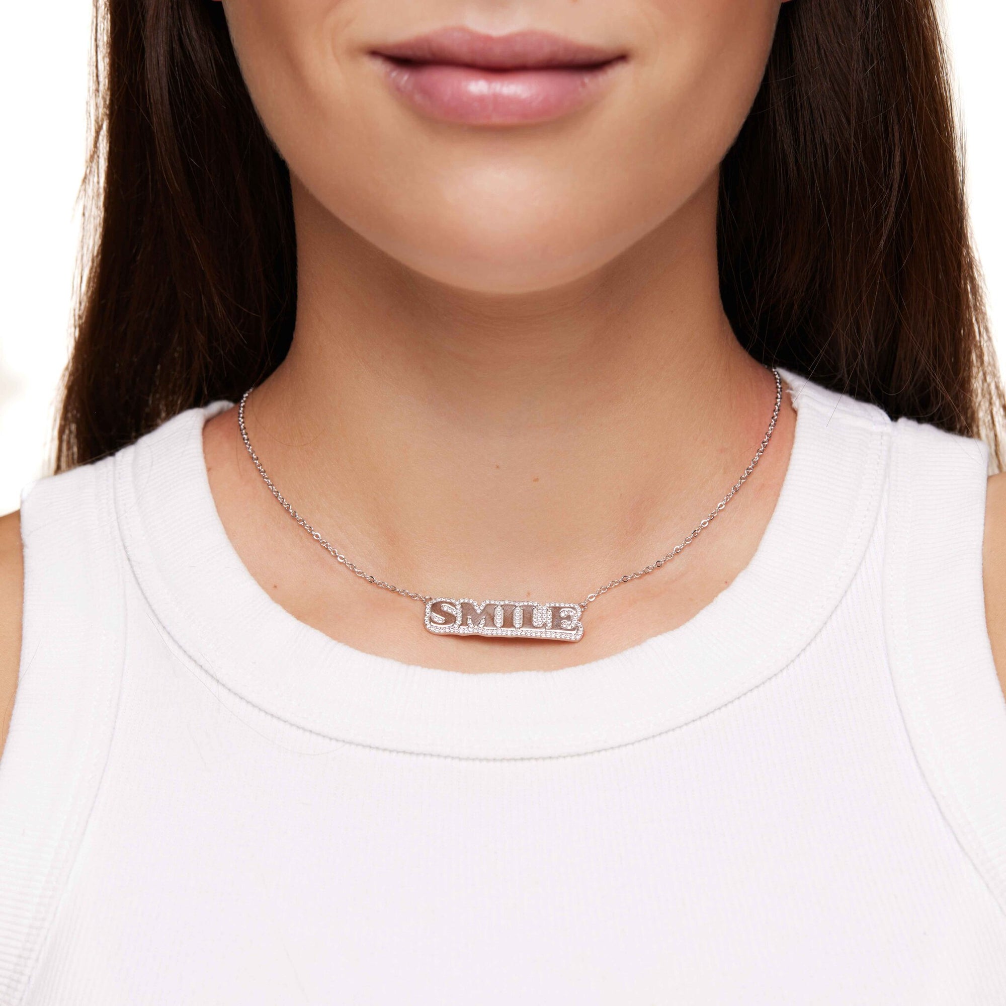 Necklace 'Smile Stamp' – Silver