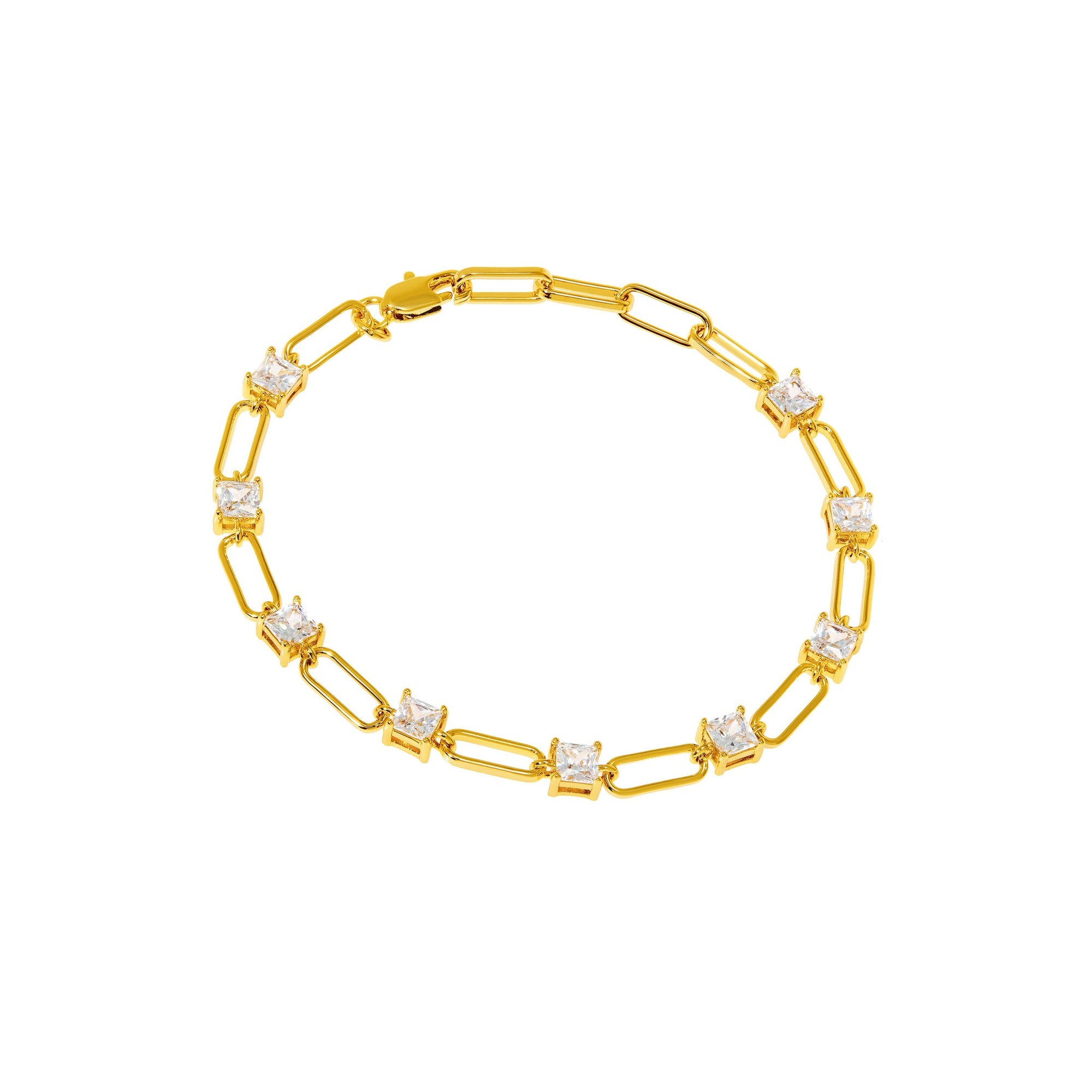 Bracelet  'Amazing Gold Square' – Crystal