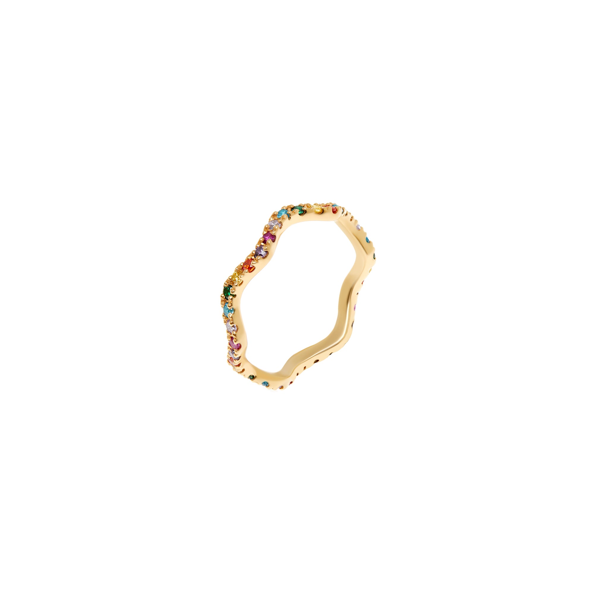 Ring 'Wave Pave' – Rainbow