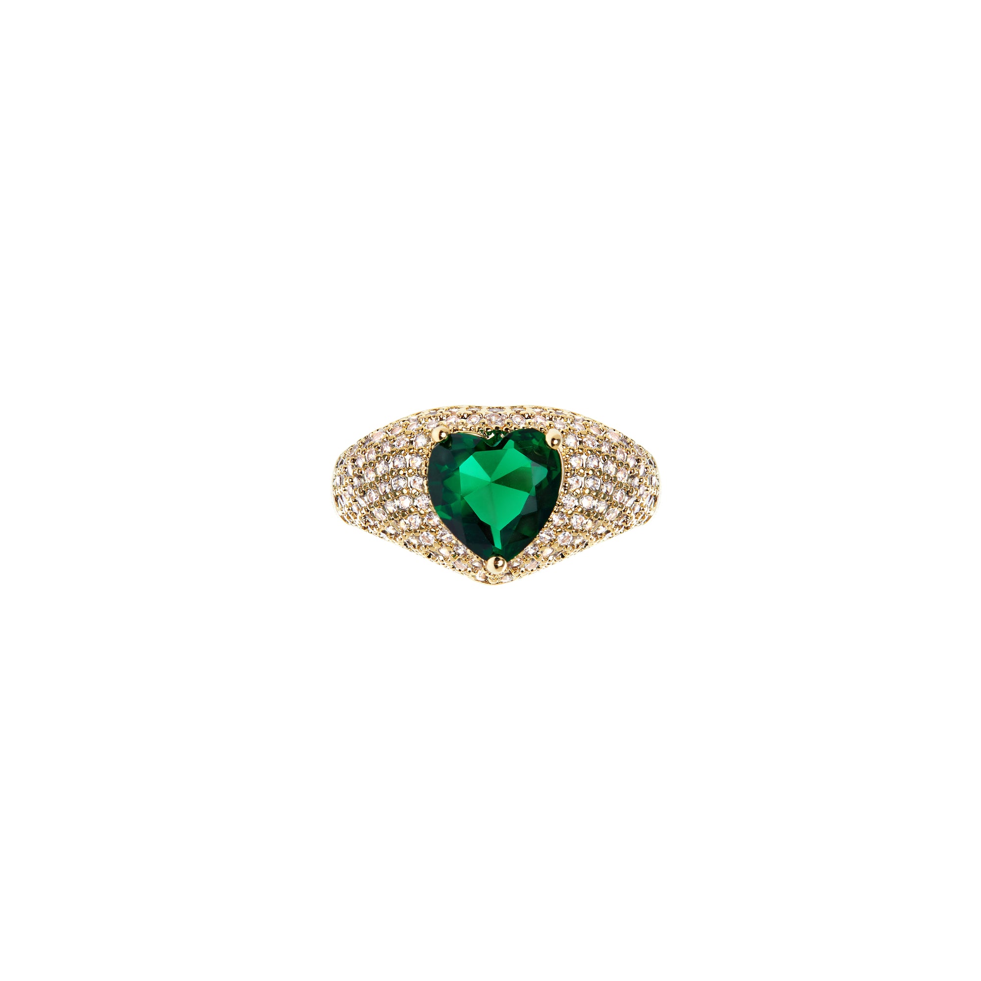 Ring 'Emerald Crystal Heart'