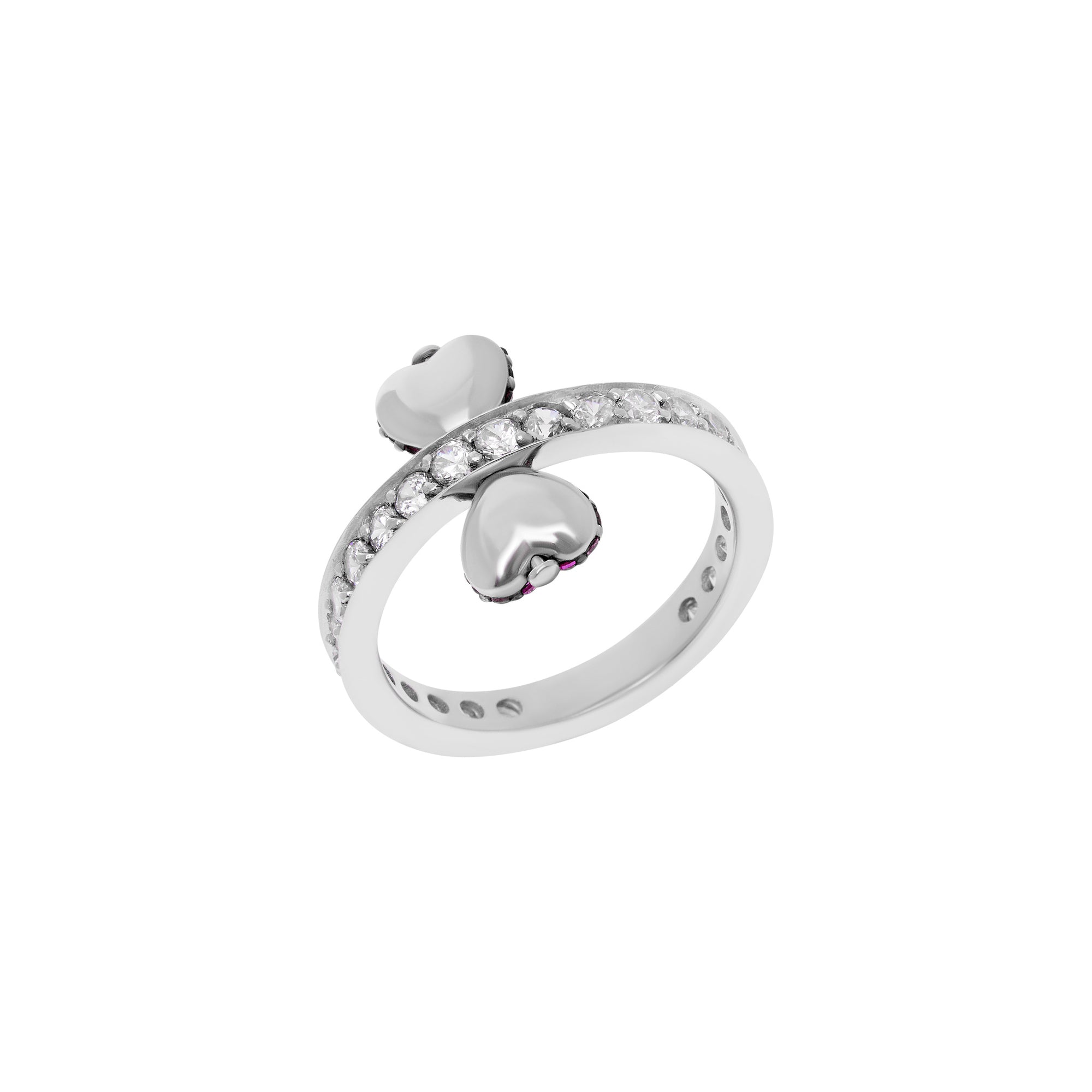 Ring 'Stay With Me' – Silver Fuchsia