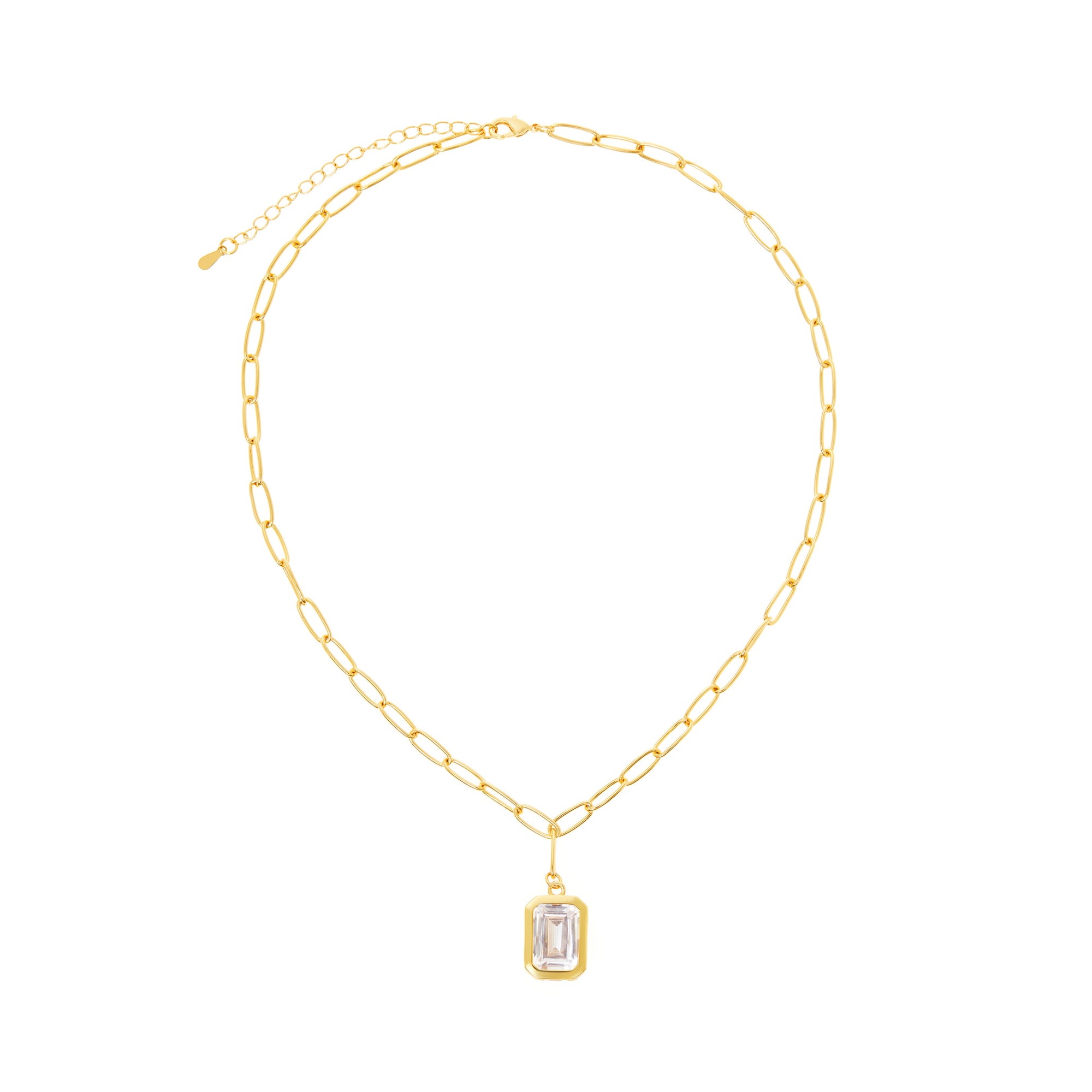 Necklace 'Piped Edge' – Crystal
