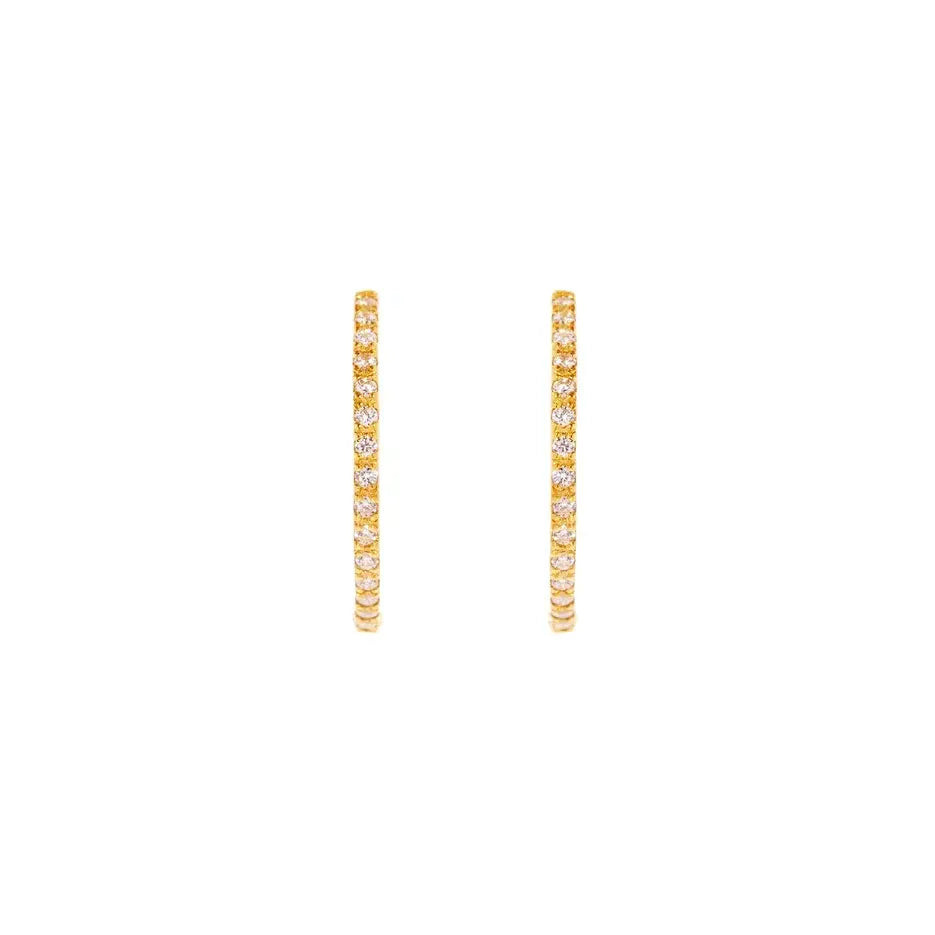 Earrings 'Clear Row' – Gold