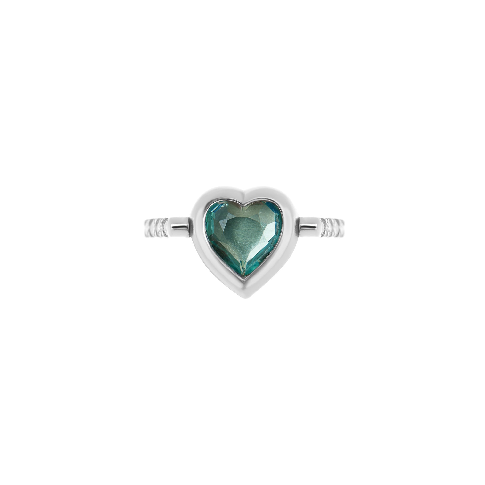 Ring 'Eddy Heart' – Aquamarine