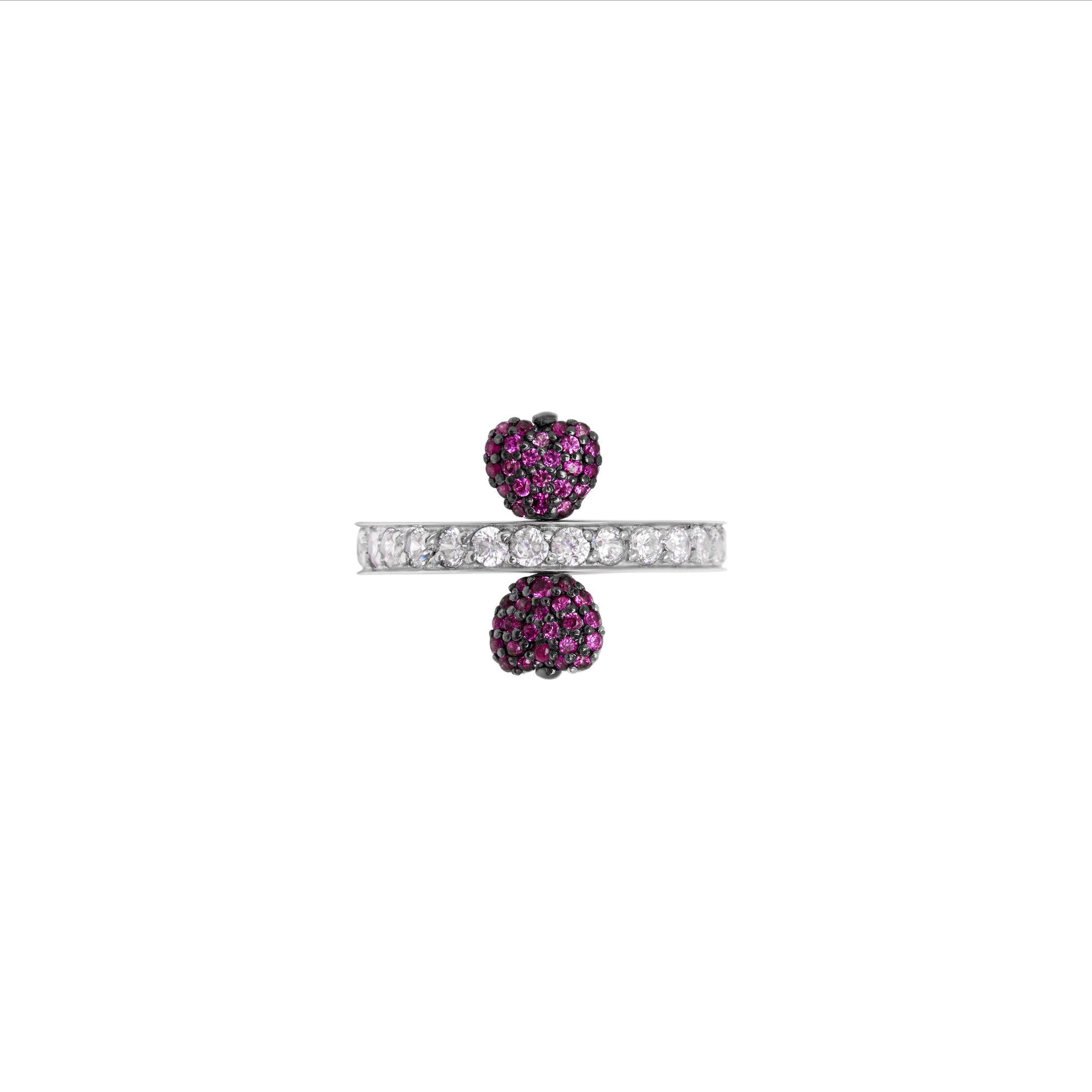 Ring 'Stay With Me' – Silver Fuchsia