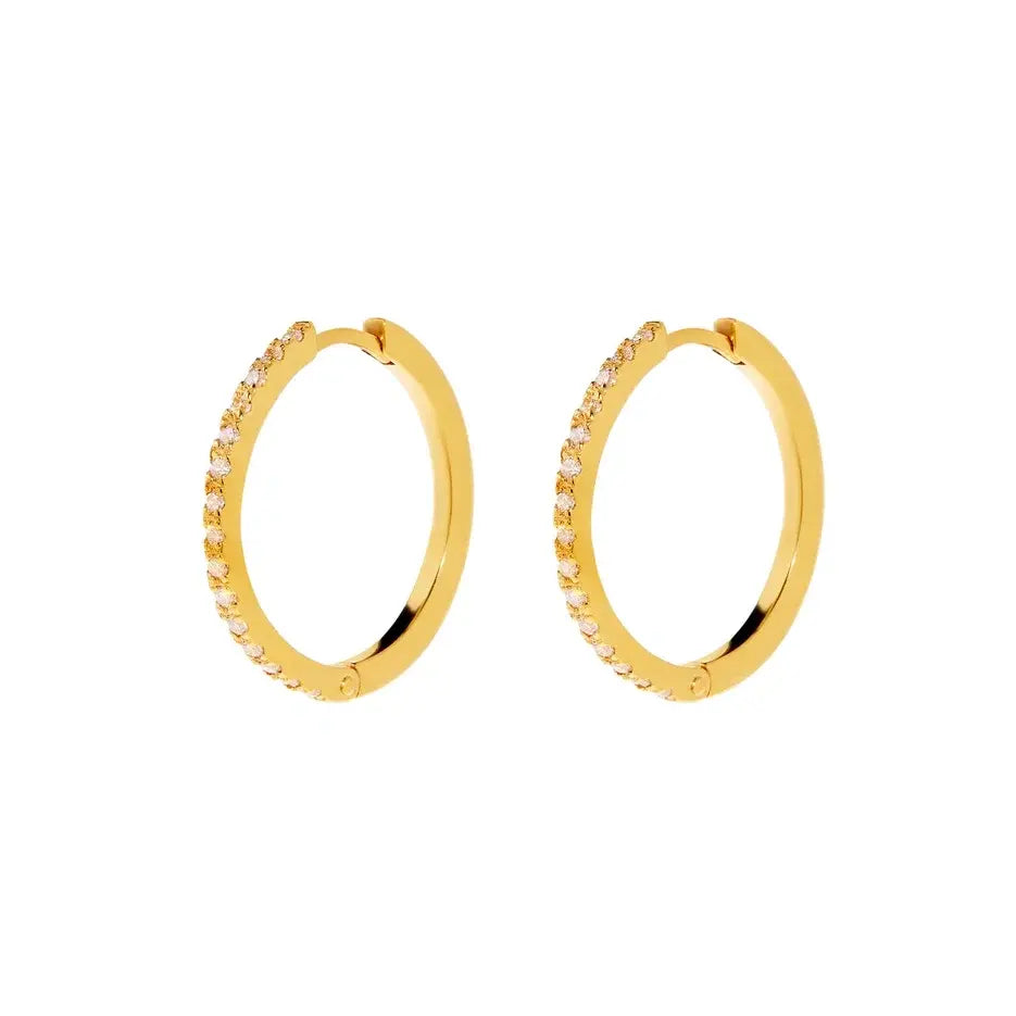 Earrings 'Clear Row' – Gold