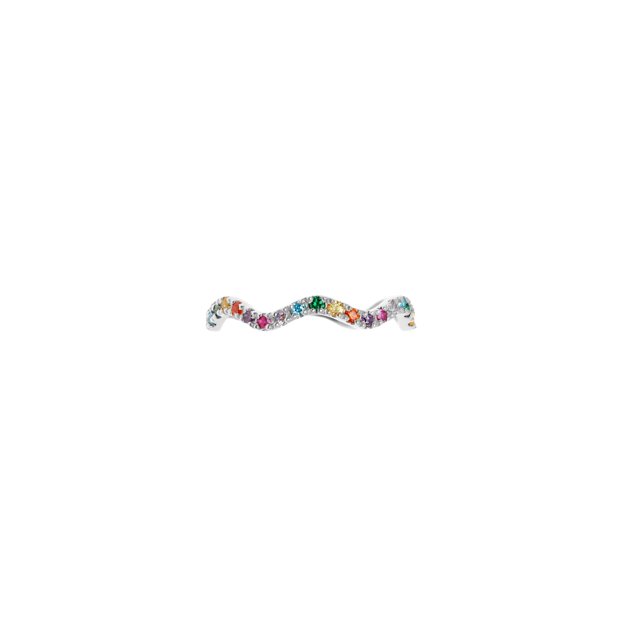 Ring 'Wave Pave' – Rainbow