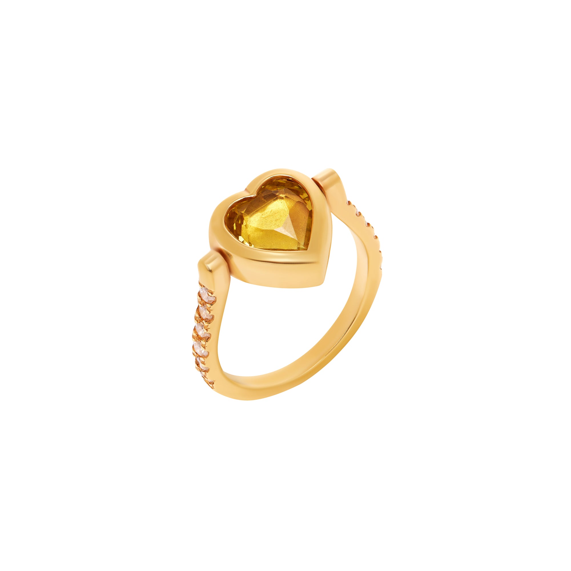 Ring 'Citrine Eddy Heart' – You Are So Strong