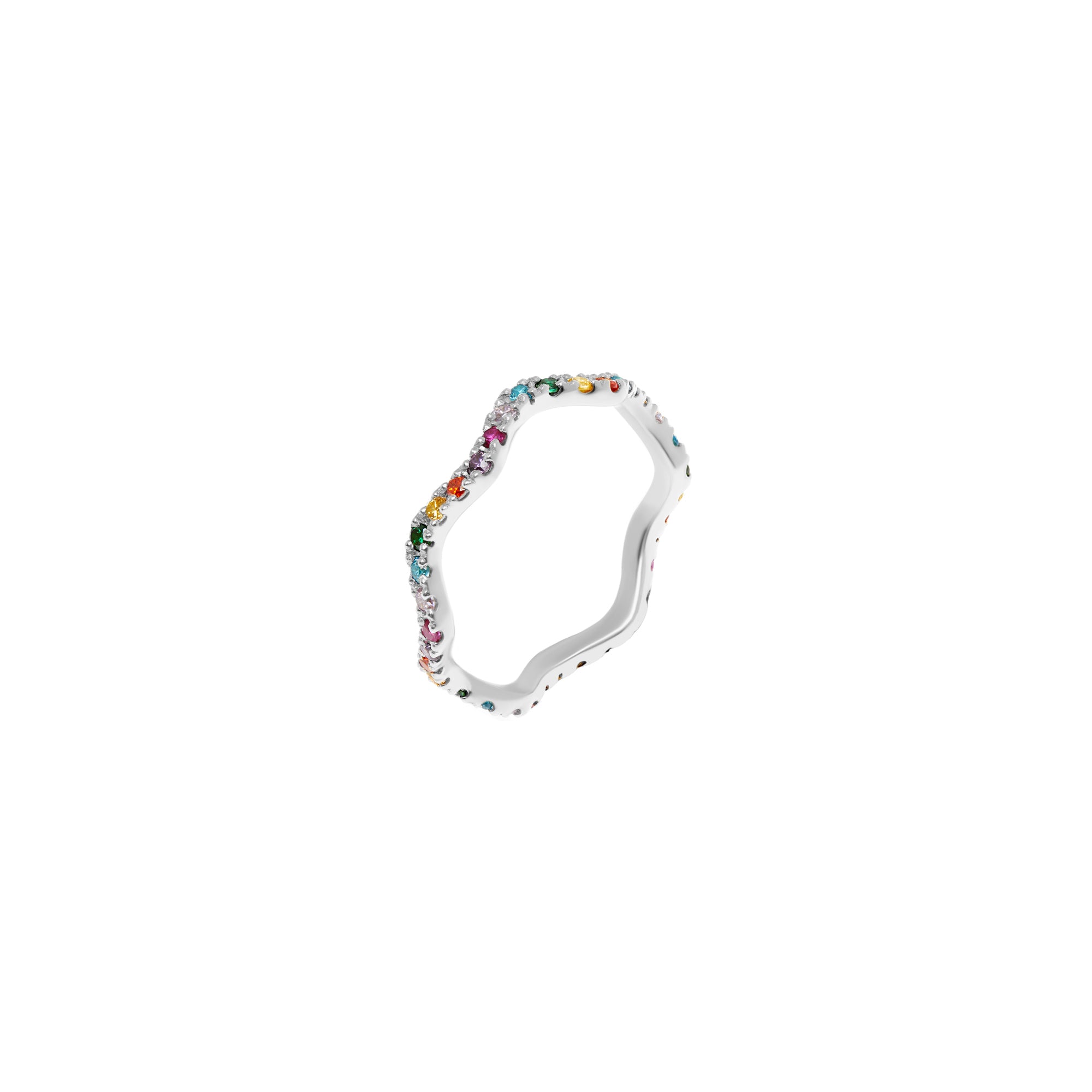 Ring 'Wave Pave' – Rainbow