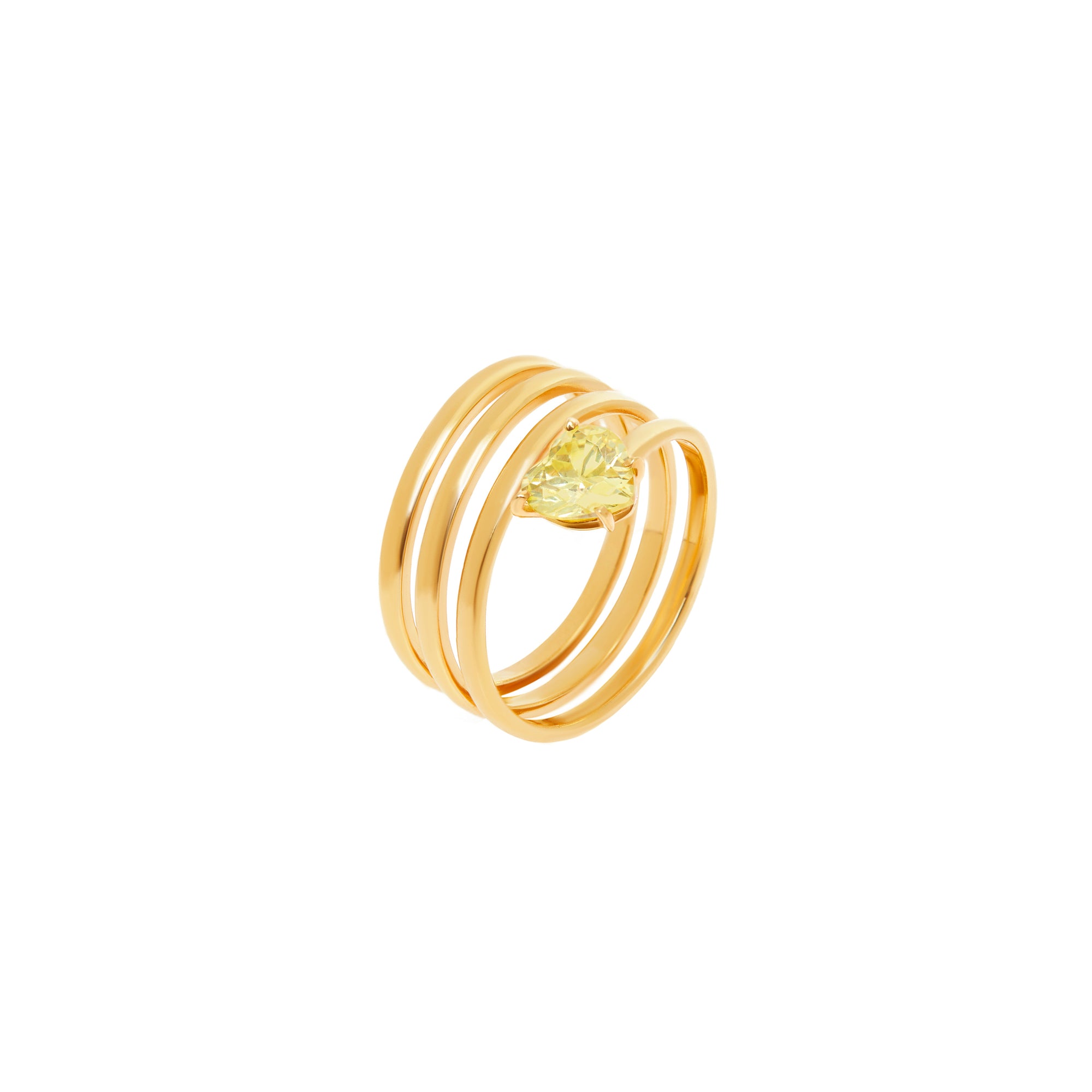 Ring 'Entwined Heart' – Yellow