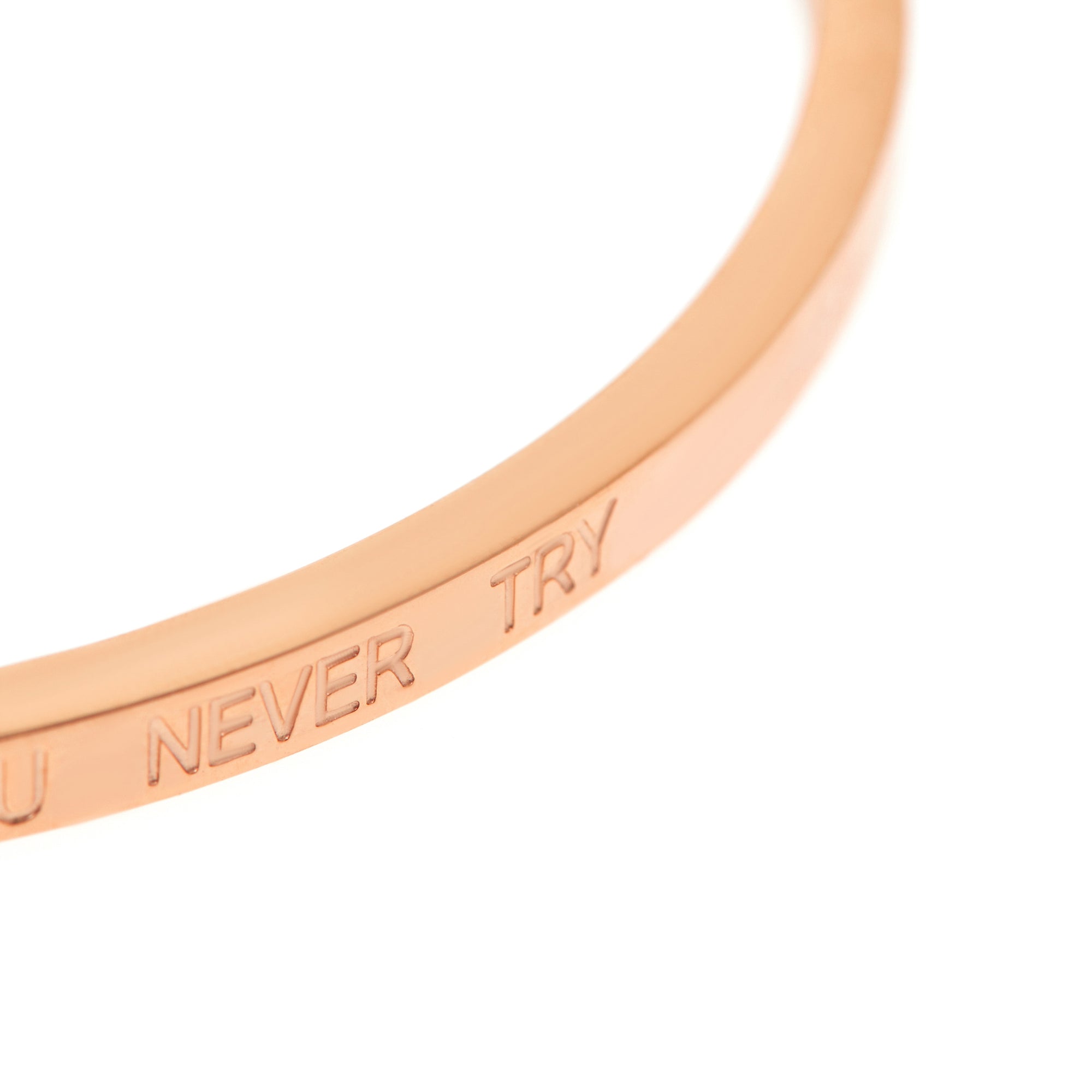 Thin Bracelet 'You Never Know If You Never Try'