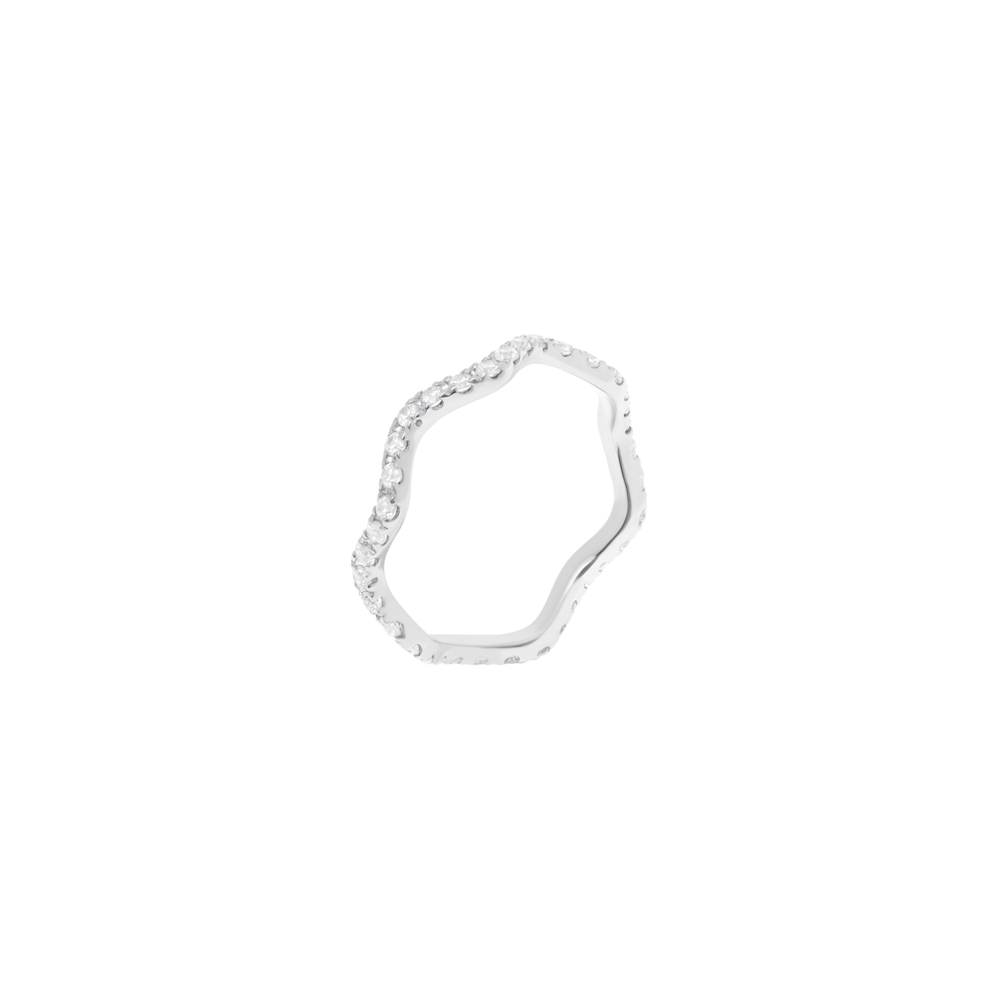 Ring 'Wave Pave' – Crystal