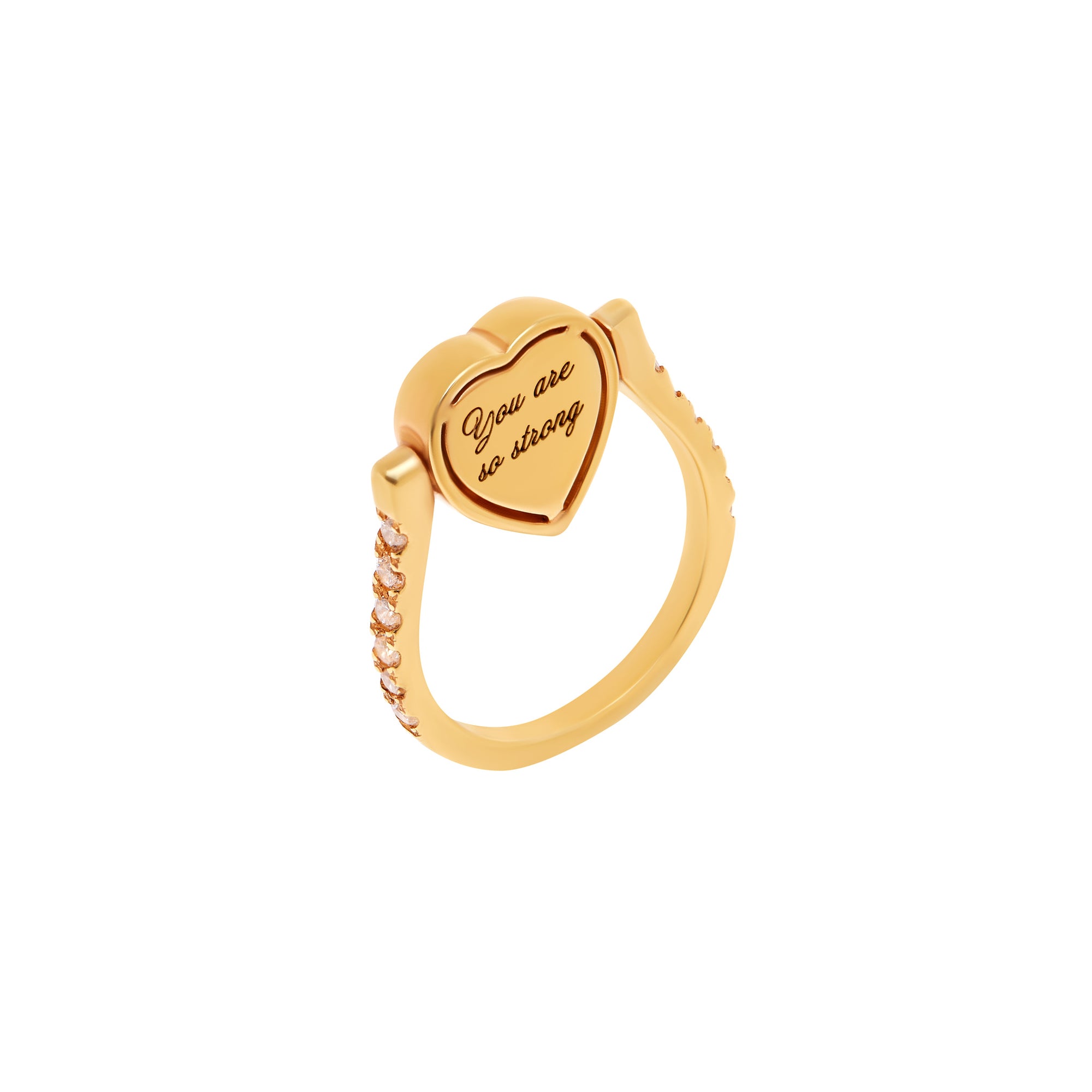 Ring 'Citrine Eddy Heart' – You Are So Strong