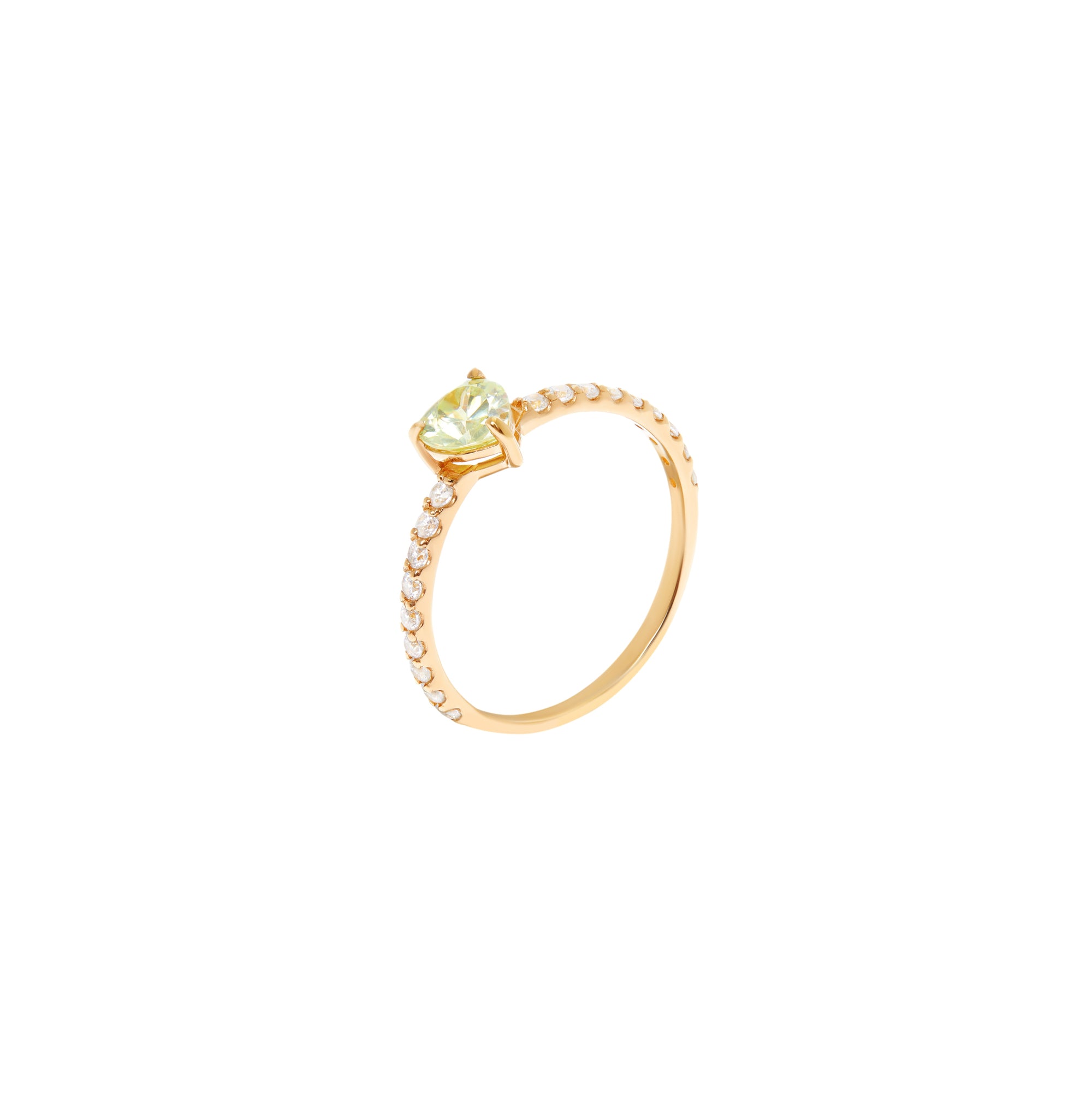 Ring 'Tiny Heart' – Light Green