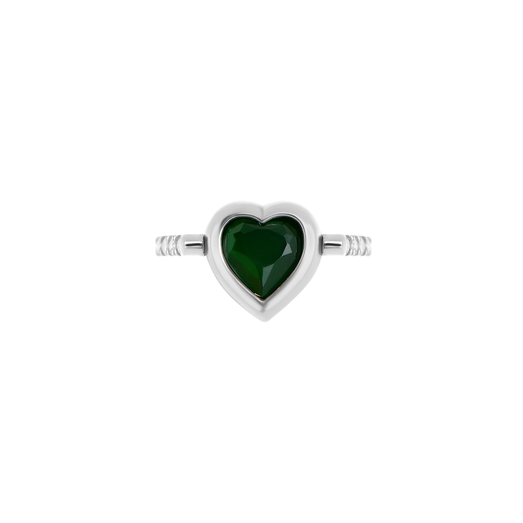 Ring 'Eddy Heart' – Dark Green