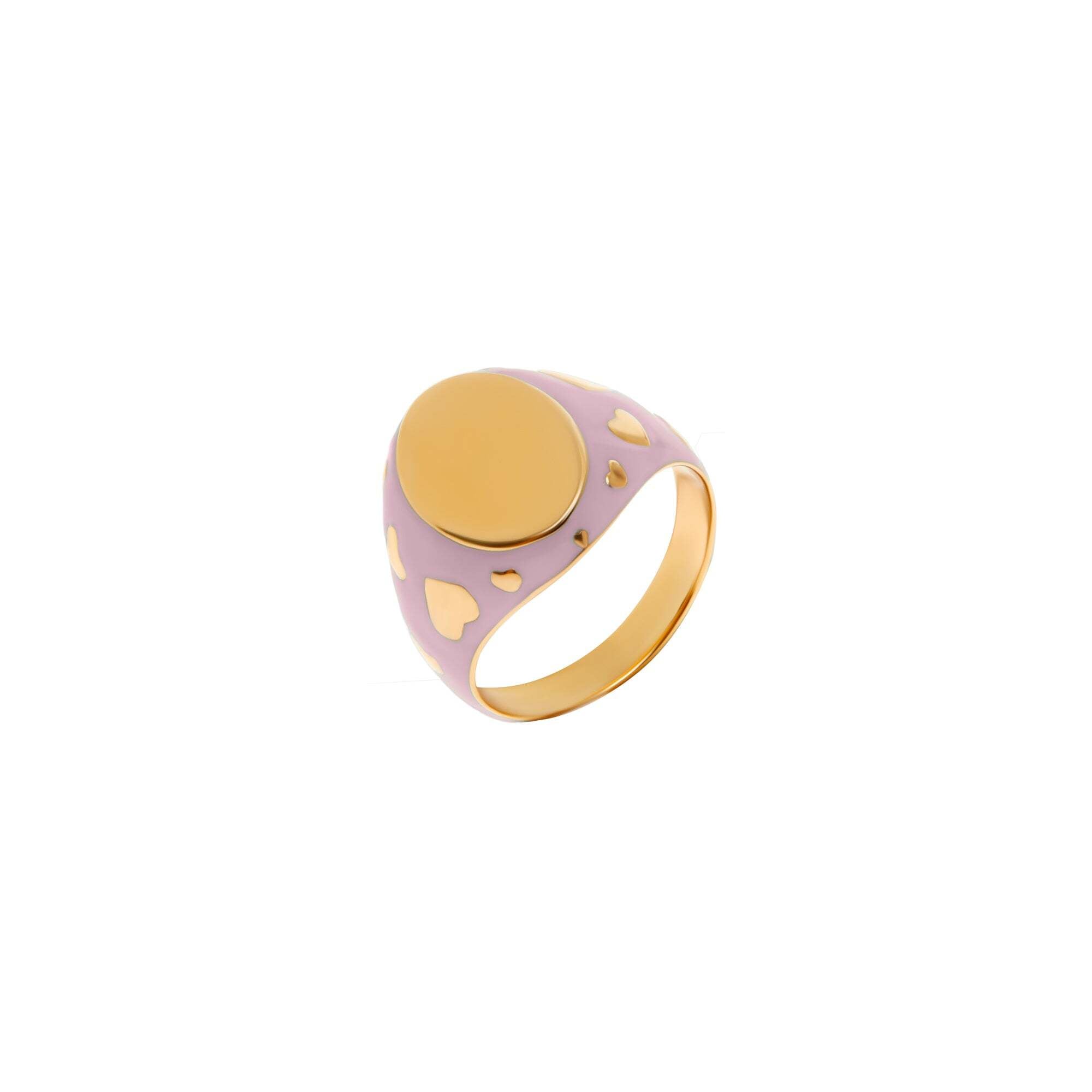 Ring 'Lovely Signet' – Pink